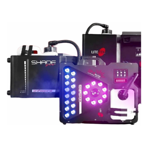 Máquina de humo Lite Tek Shade Pro color negro 120V