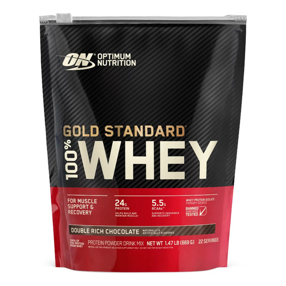 Proteina Whey Gold Standard On 100% 1.5 Lb Los Sabor Sabor Double Rich Chocolate