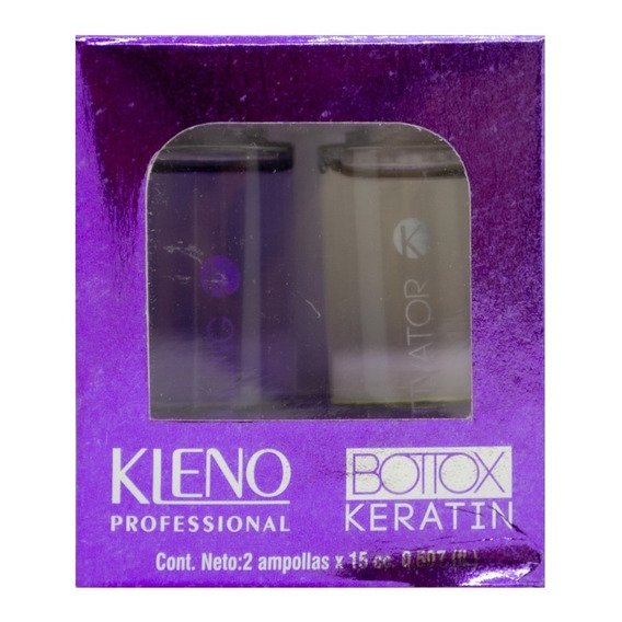 Kleno Bottox Keratin X2 Ampollas Lacios Perfectos Cabello 3c