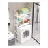 Mueble Organizador Lavadora Estante Baño Logia 3 Niveles Color Blanco
