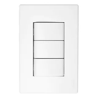 Conjunto 3 Interruptores Simples 10a Branco Embutir Modular
