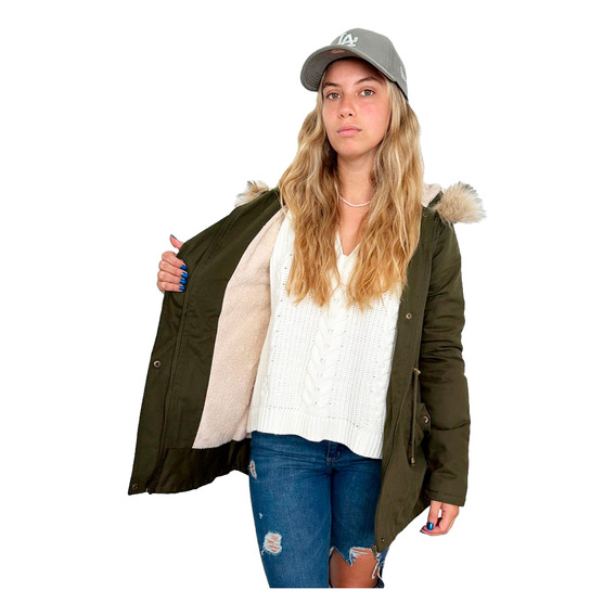 Customs Ba Camperas Mujer Parka Importada Campera Gabardina