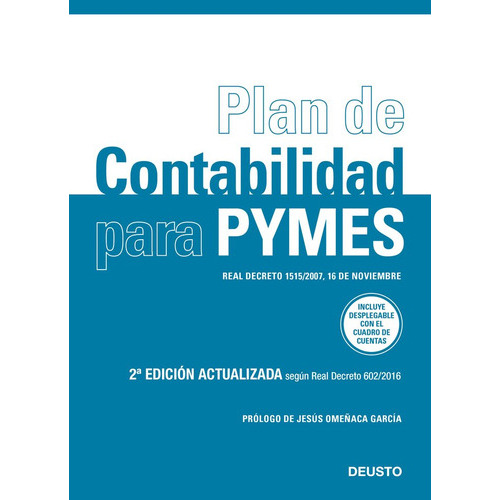 Plan De Contabilidad Para Pymes, De Aa. Vv.. Editorial Deusto, Tapa Blanda En Español