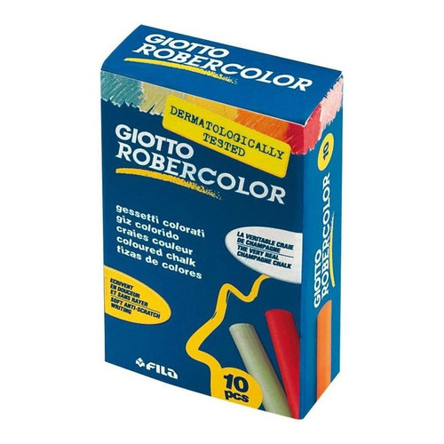 Tizas Color Giotto Robercolor X 10 Antialergica Bajo Polvo