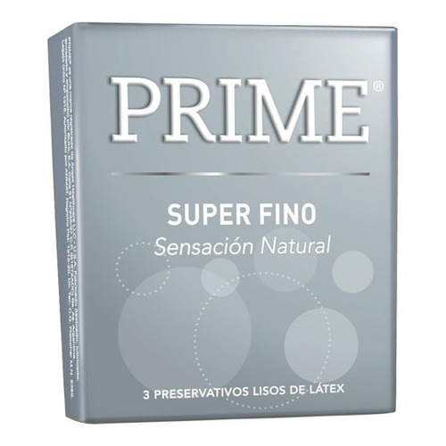 Preservativo Prime X 3 Super Fino Sensación Natural 