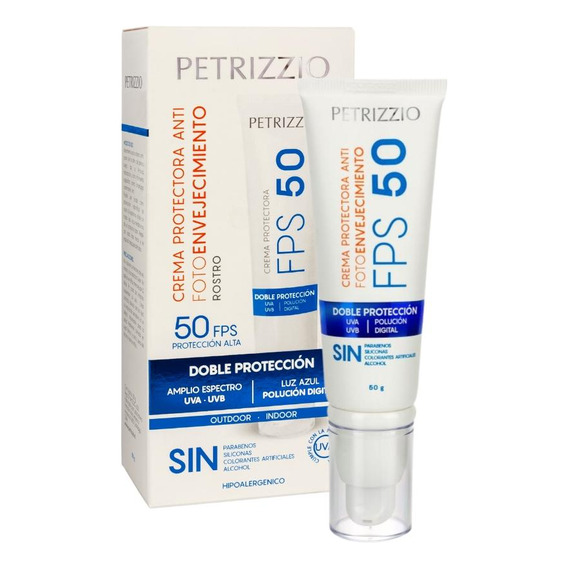 Crema Doble Protección Rostro Fps-50/luz Azul | Petrizzio