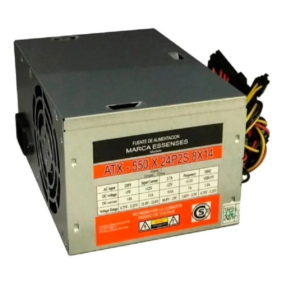 Fuente De Alimentación Para Pc Essenses Atx-550 550w Box