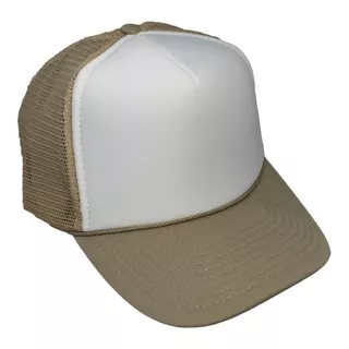 Gorra Nissin Esponja Malla Frente Blanco Con Malla Khaki