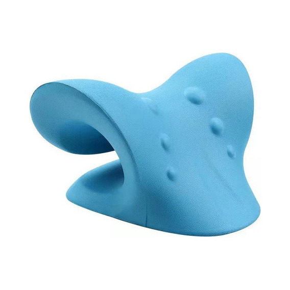 Almohada Quiropráctica Cervical Correccion De Postura Color Celeste