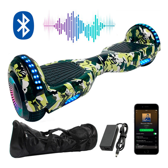 Skate Electrico Patineta Gadnic Hoverboard Luces Led Speaker