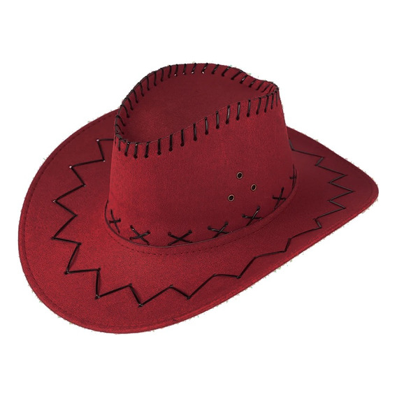 Sombrero Gorro Cowboy Aterciopelado Vaquero Cotillon Fiestas