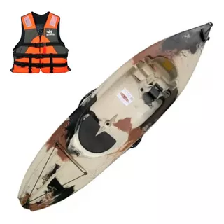 Kayak Caiaker Lambari 1 Plaza Resistente Estable Aventureros Color Camo Arena