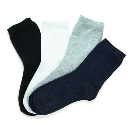 Pack 12 Pares Calcetines Largos Para Hombre Lisos Bamboo