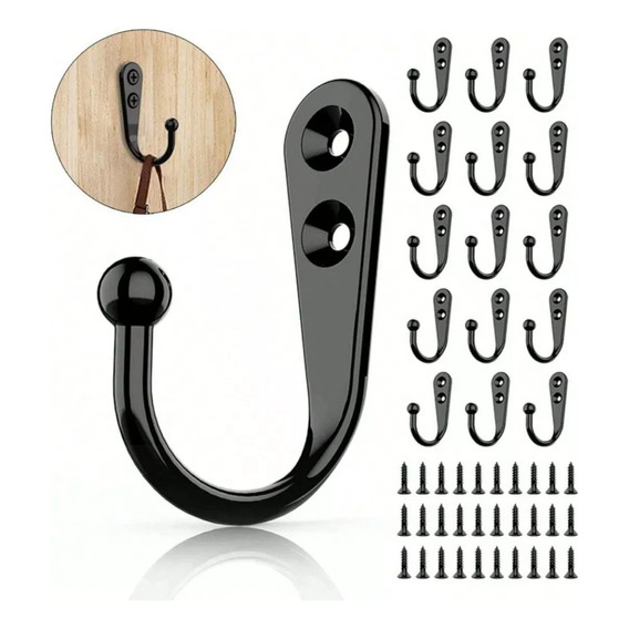 40pcs Perchero De Pared Con Ganchos De Acero Inoxidable