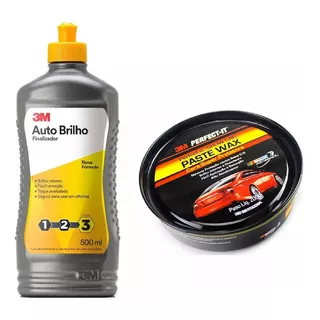 3m Paste Wax Cera Cristalizadora + 3m Auto Brilho 500g