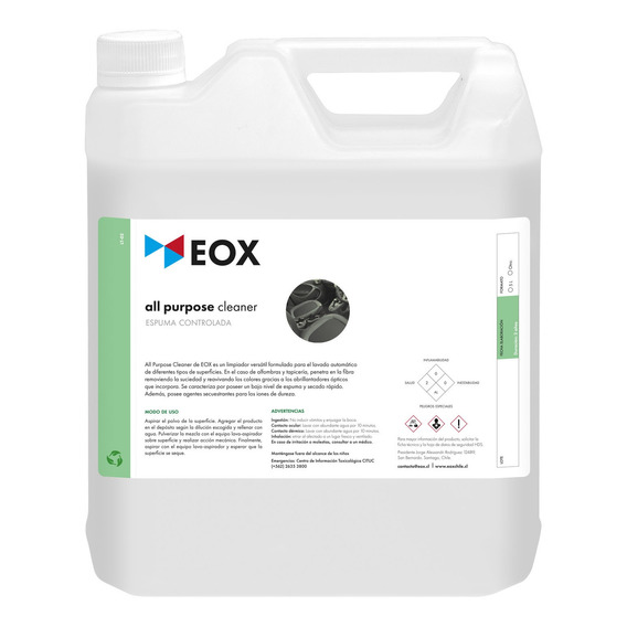 Limpiador All Purpose Cleaner Espuma Controlada Eox 5 Litros