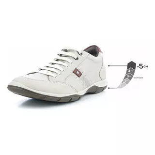 Zapatilla Urbana Control Blanca Max Denegri +5cms De Altura