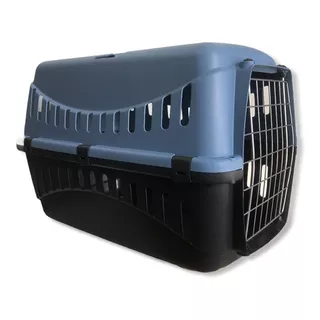 Gipsy Ecoline Jaula Transportadora Para Perros Y Gatos Color Azul/negro