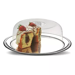 Conjunto Para Bolo Brinox 2 Peças Inox Petúnia 1525/132