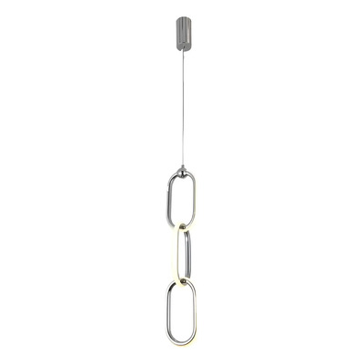 Colgante Led Moderno Marmaid 15w Calido Cromo Cromo