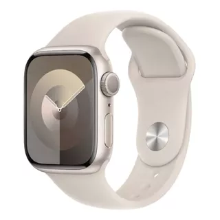 Apple Watch Series 9 Gps  Caja De Aluminio Blanco Estelar De 41 Mm  Correa Deportiva Blanco Estelar - S/m