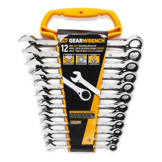 Juego De Llaves Combinadas Gearwrench Con Matraca Met 12pz