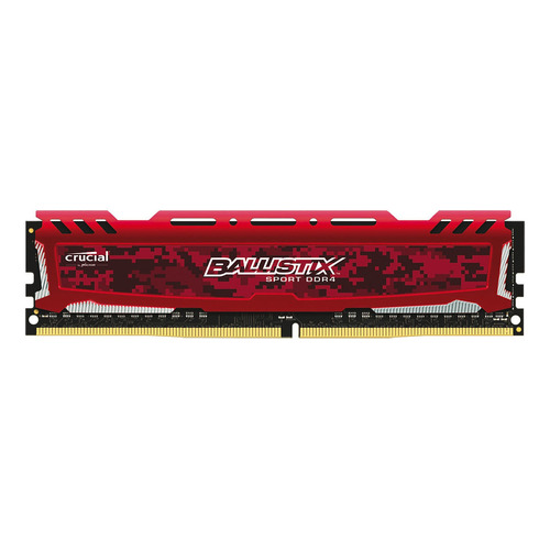 Memoria RAM Ballistix Sport gamer color red 16GB 1 Crucial BLS16G4D26BFSE