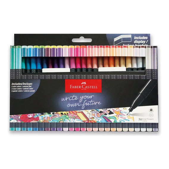 Micropuntas Faber Castell Grip Finepen 0.4mm X 50 Colores 