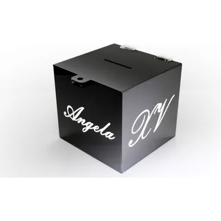 Caja De Acrilico , Caja Para Sobres, Color Negro 30x30x30