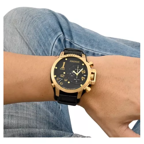 Relógio Magnum Dourado Quartz MA33764U - Relógio de Pulso - Magazine Luiza