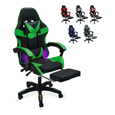 Silla Gamer Ergonómica Reposapiés Reclinable Gaming Oficina