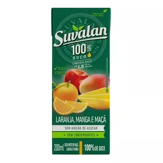 Kit 27 Suco 100% Fruta Suvalan 200 Ml Maçã,manga E Laranja