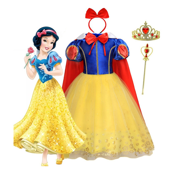 Vestido Blancanieve Hallowee Fiesta Mascarad Cosplay Día Del Navidad Chicas Niño Disfraz Disfraz