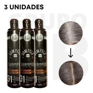 Kit 3 Shampoo Escurecedor De Cabelo Branco 250ml Dom Pelo