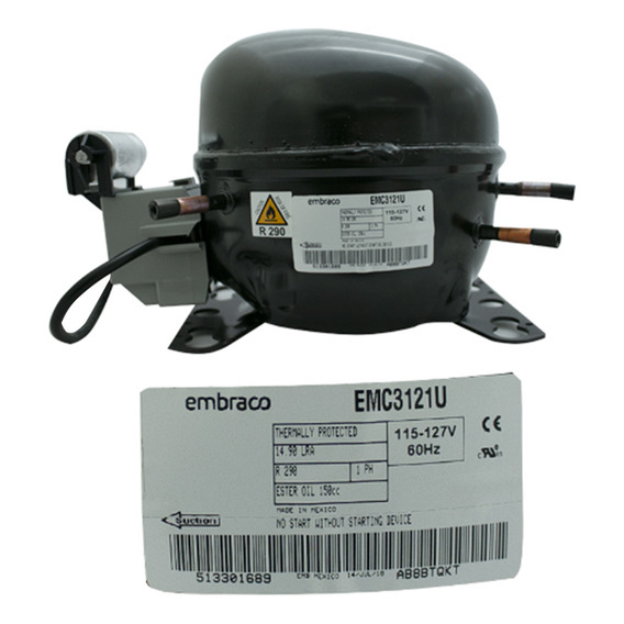 Compresor Embraco 1/4 Hp R290 115-127v 60hz B/media Presión