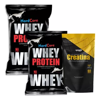 Combo 2k Whey  Proteína Hardcore +300g Creatina Neutra