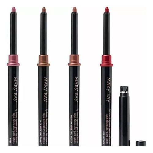 Delineador De Labios Retráctil Larga Duración En 4 Tonos Mk Color Marrón Mediun Nude