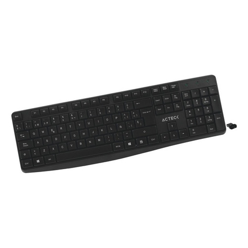 Teclado Acteck Tk120 Membrana Inalámbrico Usb Español Color del teclado Negro