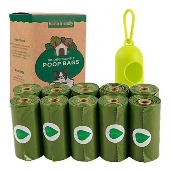 Bolsas Para Perro Biodegradables (48 Rollos + Dispensador