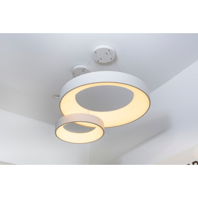 Colgante Led Nbagel Blanco 80w Dimerizable Moderno Vk