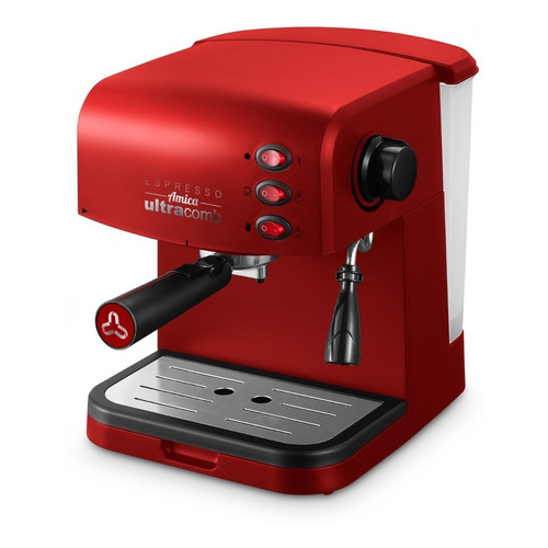 Cafetera Espresso Marca Ultracomb Modelo Ce-6108 Color Rojo