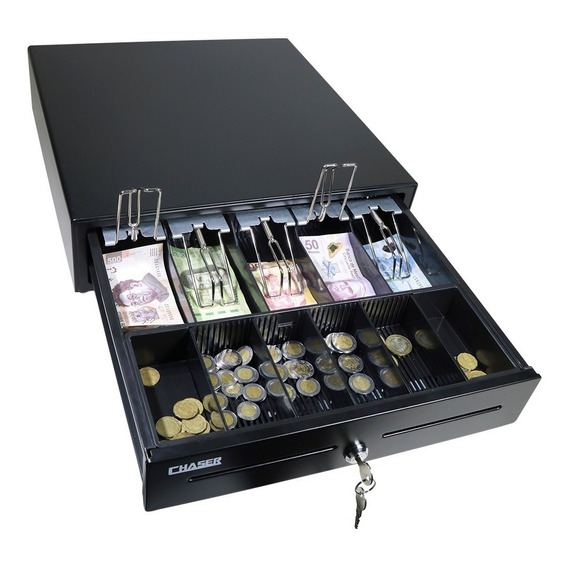 Cajon De Dinero 5 Divisiones Ajustable Monedas Black Cash 