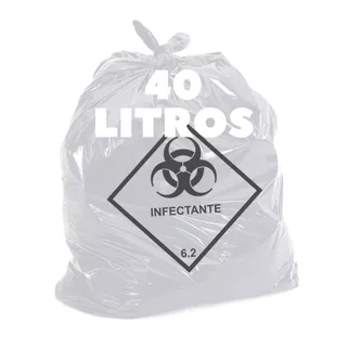 Saco De Lixo Infectante Hospitalar 40 Litros 100 Unidades