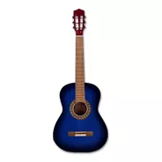 Guitarra Criolla Clásica Midiplus Clásica Con Funda Para Diestros Azul Brillante
