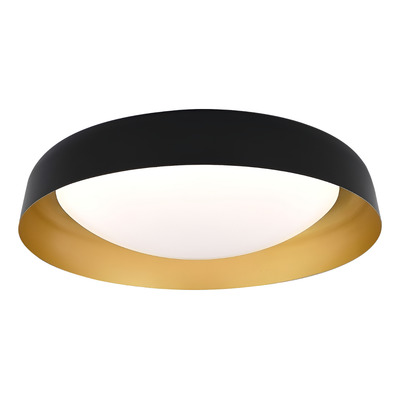 Plafon Bela Ngor 28w Ø52x12cm Blanco Dinamico Negro/dorado