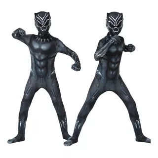 Disfraz De Superhéroe Black Panther Para Niños Y Adultos