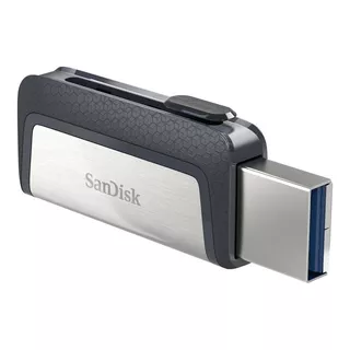 Pendrive Sandisk Ultra Dual Drive Type-c 64gb 3.1 Gen 1 Preto E Prateado