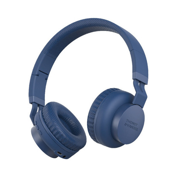 Auriculares Inalambricos Vincha Bluetooth Microfono Miniplug Color Azul