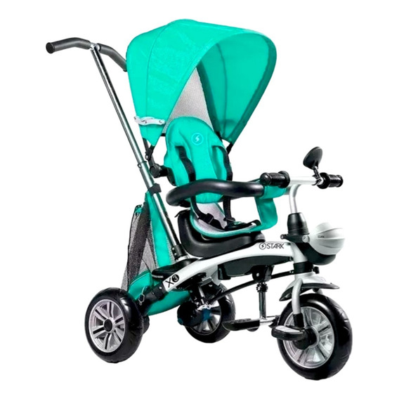 Triciclo Stark X3 Infantil Bebe Manija Adaptable Bicicleta X Color Turquesa