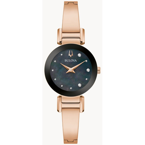 Reloj Bulova Para Dama Marc Anthony 97p163 E-watch Color de la correa Oro rosa Color del bisel Negro Color del fondo Negro